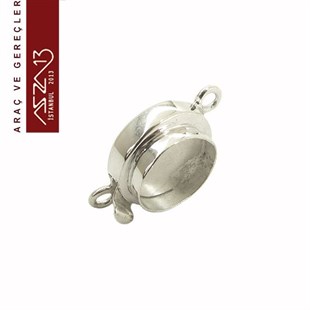 Gümüş Kaplama, 12 mm Yuva Çaplı, Pimli Klips / Paket İçeriği 1 Adet