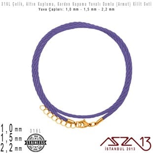 Altın Kaplamalı 316L Çelik Kapsül Kapama Kilit (Klips) Seti - 1,0/1,5/2,2 mm Yuva Çaplı / 1 Set