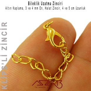 Kolye veya Bileklik Uzatma Zinciri / Paket İçeriği 1 Adet