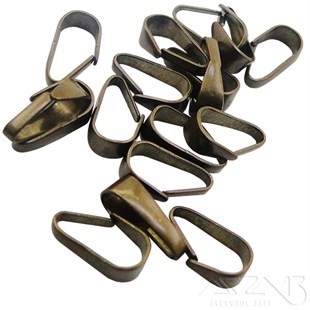 Kolye Klipsi / Antik Pirinç Kaplama / 9,5 mm / 20 Adet