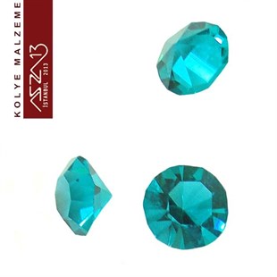 Locket Malzemesi Blue Zirkon Taş 6x4 mm / Paket İçeriği 3 Adet