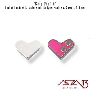 Locket Malzemesi Kalp 7x5 mm