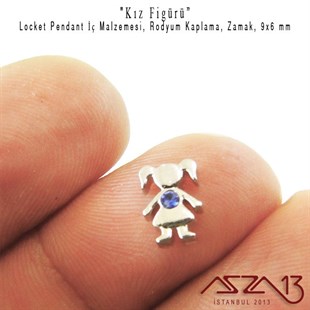 Locket Malzemesi Kız 9x6 mm