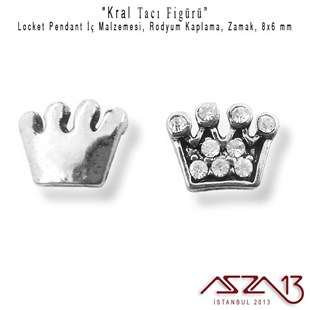 Locket Malzemesi Kral Tacı 8x6 mm
