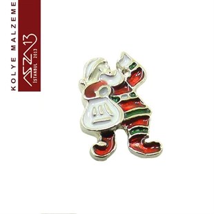 Locket Malzemesi Noel Baba 12x8 mm