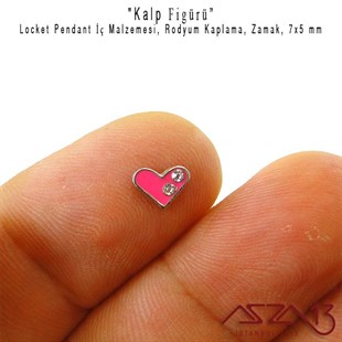 Locket Malzemesi Kalp 7x5 mm