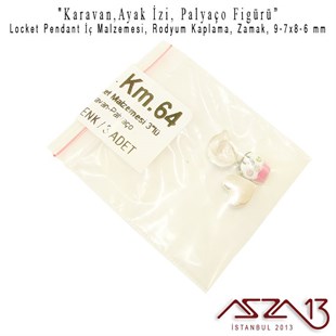 Locket Malzemesi 3lü Ayak İzi-Karavan-Palyaço 7-9x6-8 mm