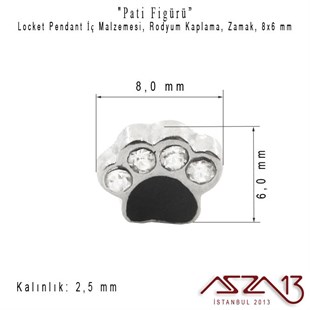 Locket Malzemesi Pati 8x6 mm