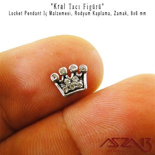 Locket Malzemesi Kral Tacı 8x6 mm