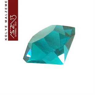 Locket Malzemesi Blue Zirkon Taş 6x4 mm / Paket İçeriği 3 Adet