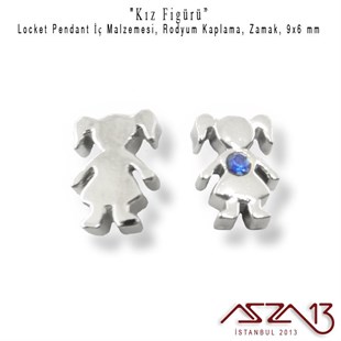 Locket Malzemesi Kız 9x6 mm