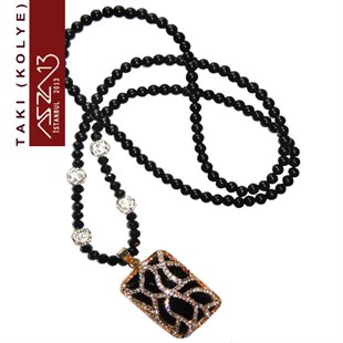 Kare Madalyon Kolye (Zincir Boyu 76 cm)