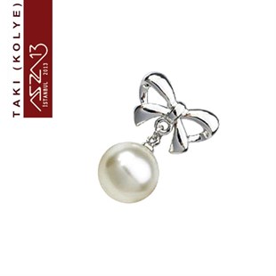 Platinyum Kaplama  İnci Kolye (Zincir Boyu 40+5 cm)