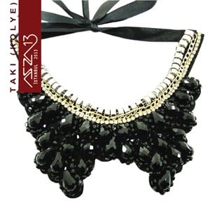 Siyah (Jet) Boncuklu Gerdanlık