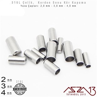 Kör Kapama / 1,5-2,0-3,0-4,0 mm Seçenekli / 316 Çelik / 2 Adet