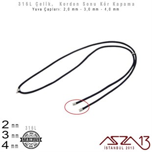 Kör Kapama / 1,5-2,0-3,0-4,0 mm Seçenekli / 316 Çelik / 2 Adet