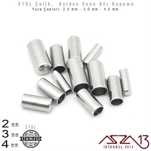 Kör Kapama / 1,5-2,0-3,0-4,0 mm Seçenekli / 316 Çelik / 2 Adet
