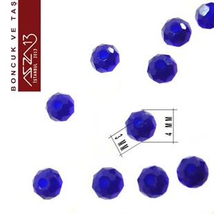 3x4 mm Opak Kristal Saks Mavisi Rondela Boncuk / Paket İçeriği 150 Adet