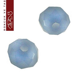 Lavanta 5x6 mm Yarı Opak Kristal Rondela Boncuk / Paket İçeriği 100 Adet