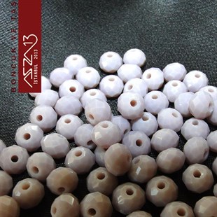 Koyu Lila 5x6 mm Opak Kristal Rondela Boncuk / Paket İçeriği 100 Adet