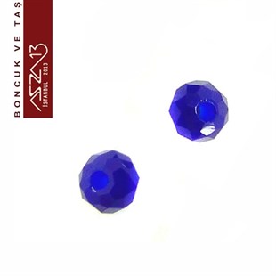 3x4 mm Opak Kristal Saks Mavisi Rondela Boncuk / Paket İçeriği 150 Adet