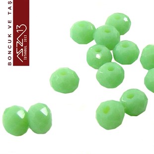 Opak - 2x3 mm - Çimen Yeşil - Kristal Rondela Boncuk / 200 Adet