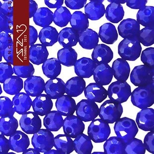 3x4 mm Opak Kristal Saks Mavisi Rondela Boncuk / Paket İçeriği 150 Adet