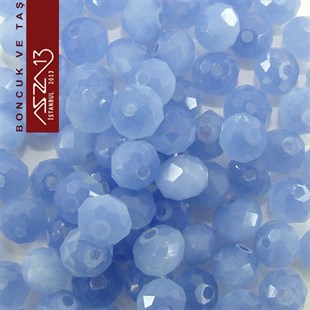 Lavanta 5x6 mm Yarı Opak Kristal Rondela Boncuk / Paket İçeriği 100 Adet