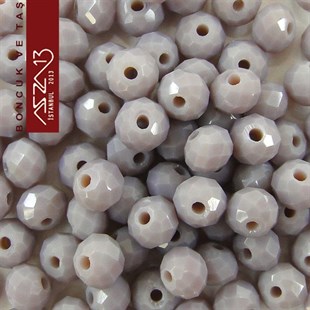 Koyu Lila 5x6 mm Opak Kristal Rondela Boncuk / Paket İçeriği 100 Adet