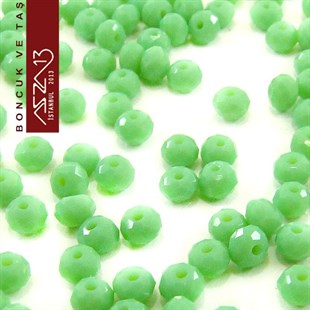 Opak - 2x3 mm - Çimen Yeşil - Kristal Rondela Boncuk / 200 Adet