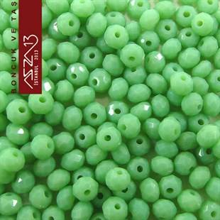 Opak - 2x3 mm - Çimen Yeşil - Kristal Rondela Boncuk / 200 Adet