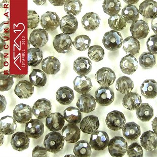3x4 mm - Kristal - Efektli Kuartz - Rondela Boncuk / 145 Adet