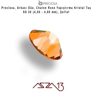 SS20 Chaton Rose (4,7 mm) Altı Düz Yapıştırma Sun, Kristal Taş  / Paket İçeriği 36 Adet