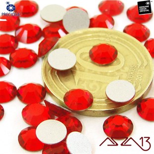 SS20 Chaton Rose (4,7 mm) Altı Düz Yapıştırma Light Siam, Kristal Taş  / Paket İçeriği 36 Adet