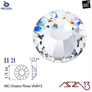 SS20 Chaton Rose (4,7 mm) Altı Düz Yapıştırma Crystal Kristal Taş  / Paket İçeriği 36 Adet