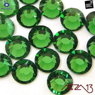 SS20 Chaton Rose (4,7 mm) Altı Düz Yapıştırma Emerald, Kristal Taş  / Paket İçeriği 36 Adet