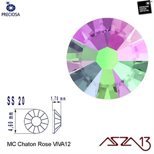 SS20 Chaton Rose (4,7 mm) Altı Düz Yapıştırma Vitrail Light Kristal Taş  / Paket İçeriği 36 Adet