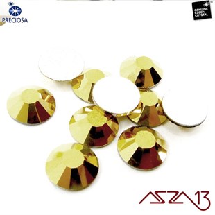 SS40 Chaton Rose (8,4 mm) Altı Düz Yapıştırma Aurum Kristal Taş  / Paket İçeriği 10 Adet