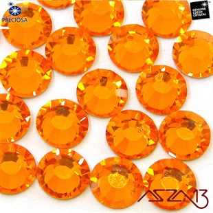 SS20 Chaton Rose (4,7 mm) Altı Düz Yapıştırma Sun, Kristal Taş  / Paket İçeriği 36 Adet