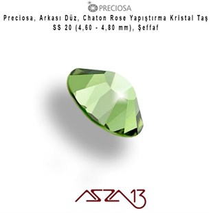 SS20 Chaton Rose (4,7 mm) Altı Düz Yapıştırma Peridot, Kristal Taş  / Paket İçeriği 36 Adet