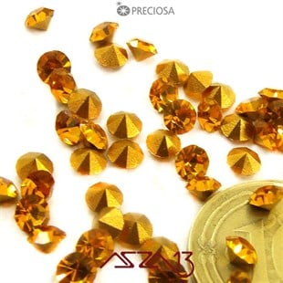 SS16 Optima (3,9 mm) Altı Sivri Topaz, Kristal Taş  / Paket İçeriği 72 Adet