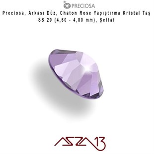 SS20 Chaton Rose (4,7 mm) Altı Düz Yapıştırma Violet, Kristal Taş  / Paket İçeriği 36 Adet