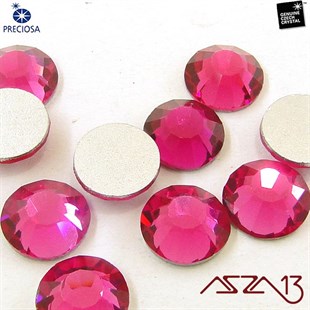 SS40 Chaton Rose (8,4 mm) Altı Düz Yapıştırma Fuchsia Kristal Taş  / Paket İçeriği 10 Adet