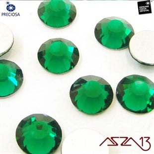 SS40 Chaton Rose (8,4 mm) Altı Düz Yapıştırma Emerald Kristal Taş  / Paket İçeriği 10 Adet