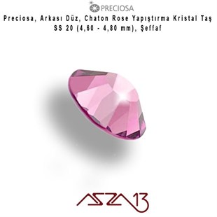 SS20 Chaton Rose (4,7 mm) Altı Düz Yapıştırma Light Amethyst, Kristal Taş  / Paket İçeriği 36 Adet