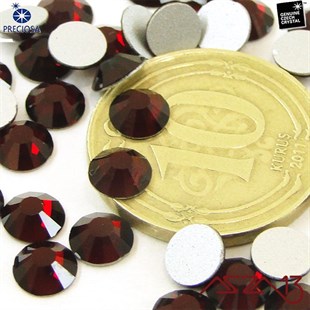 SS20 Chaton Rose (4,7 mm) Altı Düz Yapıştırma Siam, Kristal Taş  / Paket İçeriği 36 Adet