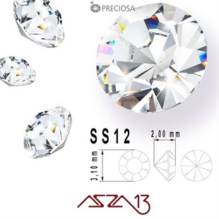 SS12 (PP24) Optima (3,1 mm) Altı Sivri Crystal, Kristal Taş  / Paket İçeriği 144 Adet