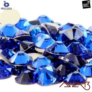 SS20 Chaton Rose (4,7 mm) Altı Düz Yapıştırma Capri Blue, Kristal Taş  / Paket İçeriği 36 Adet