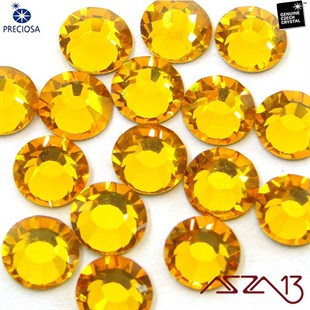 SS20 Chaton Rose (4,7 mm) Altı Düz Yapıştırma Topaz, Kristal Taş  / Paket İçeriği 36 Adet
