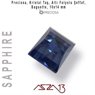Safir 10x14 mm Baget Kristal Taş / Paket İçeriği 1 Adet